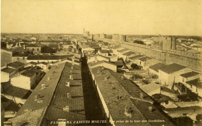 Frankreich Aigues Mortes Panorama Stadtmauer altes Neurdein Foto 1890