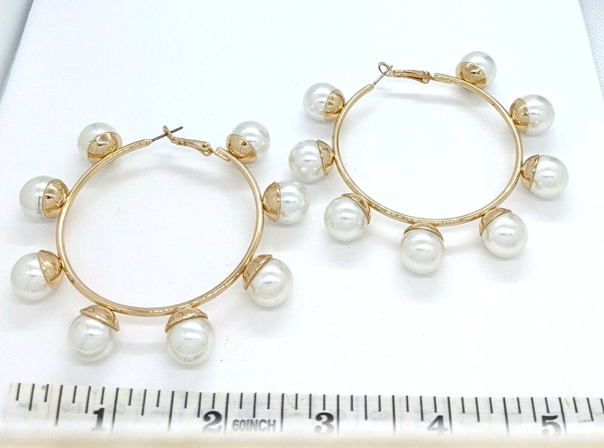 Big hoop clearance earrings ebay