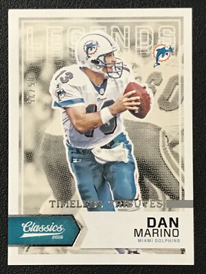 2016 Panini Classics #190 Dan Marino Timeless Tributes Silver /25 SSP Dolphins