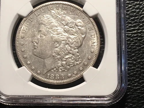 1883-S morgan dollar NGC Au 53 white bright lots of original mint luster