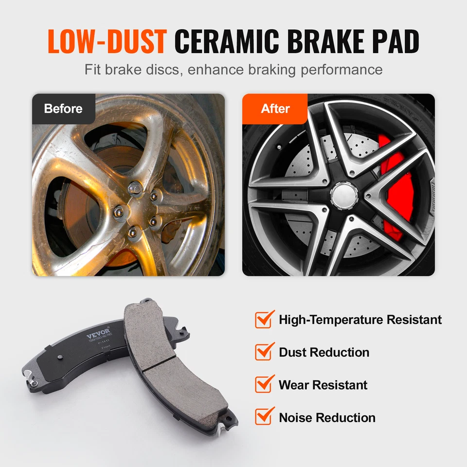 Front Brake Rotor+Pads for 11-19 Chevrolet Silverado/GMC Sierra 2500HD 3500HD Foto 4 de 4