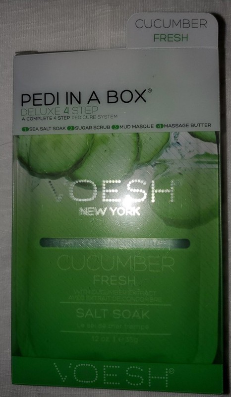 Voesh Pedi In A Box Deluxe 4 Step Pedicure System Cucumber Fresh ~~1 Set 