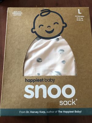 Happiest Baby Snoo sack baby swaddle size L (4 - 6 mts) Organic Cotton Cream