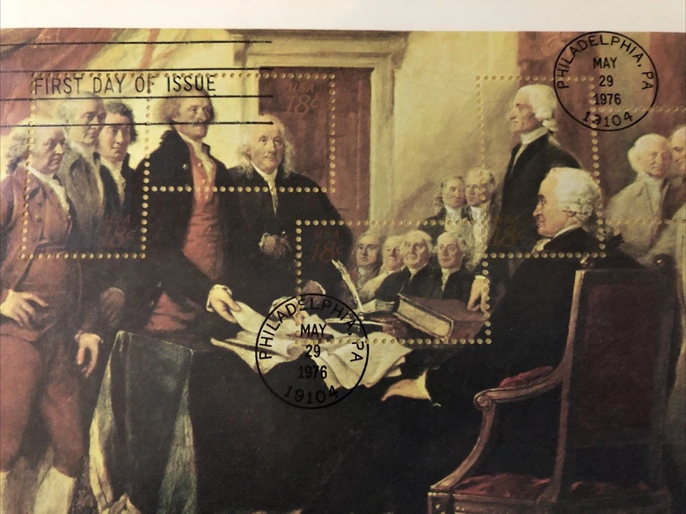 Honoring The Declaration of Independence Philadelphia, PA 1976 FDC 13 Cent Stamp - Image 4 of 4