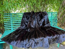 Vintage Dark Chocolate Brown Ranch Mink Coat Super Glossy Size Small