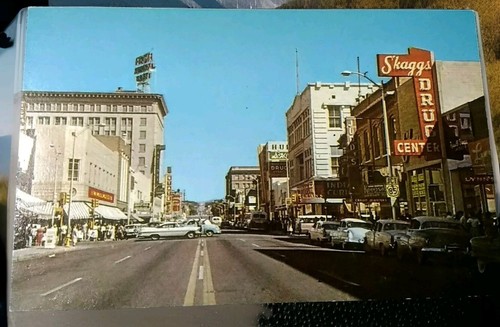 Albuquerque New Mexico, Central Avenue, Panoramic,Vintage Unposted Post Card