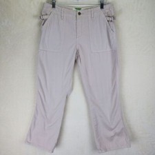 By Anthropologie Women Cargo Khaki Pants Size 28 Pockets Bohemian Travel Utility