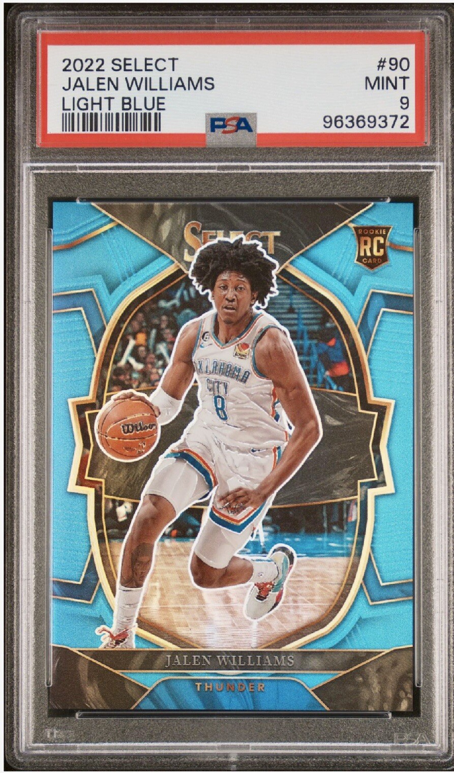 2022-23 Select Jalen Williams #90 Light Blue Prizm RC  /299 PSA 9 Rookie SSP