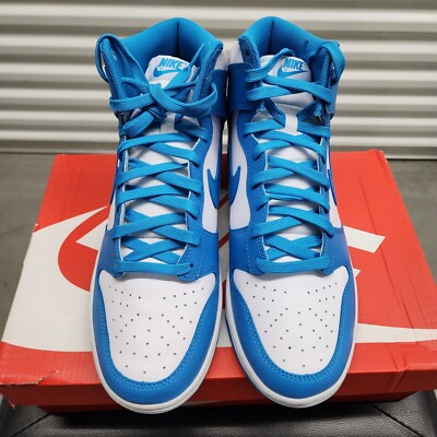 シューズ(男性用) NIKE DUNK HI RETRO LASER BLUE/WHITE Amazon.com: Nike Mens Dunk High DD1399 400 Laser Blue - Size