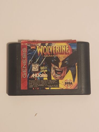 Wolverine: Adamantium Rage (Sega Genesis, 1994) Authentic Cartridge Tested Works