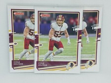 (3x) Cole Holcomb 2020 Donruss Football - #242 LOT - Washington Football Team