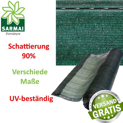 Sichtschutz Windschutz Schatten Netz GRÜN Schattierung 90% Tennis Zaunblende