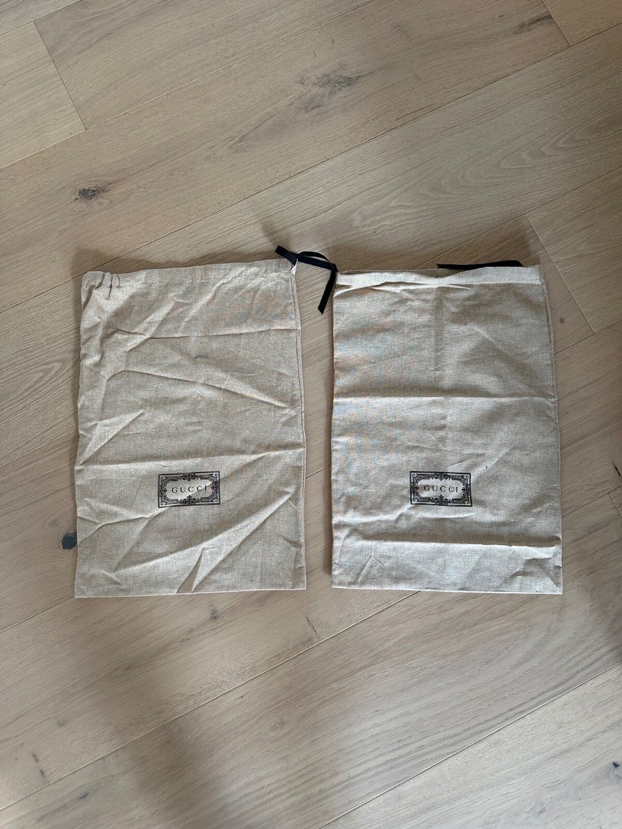 GUCCI DIY シューズケースとサテンシューズ袋 New Auth Set of 2 Gucci Dust Bags for Shoes Boots 11.5