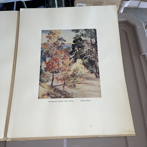 Chiura Obata - Collection 5 Color Reproductions On Silk Japanese American 1939 - Picture 13 of 24