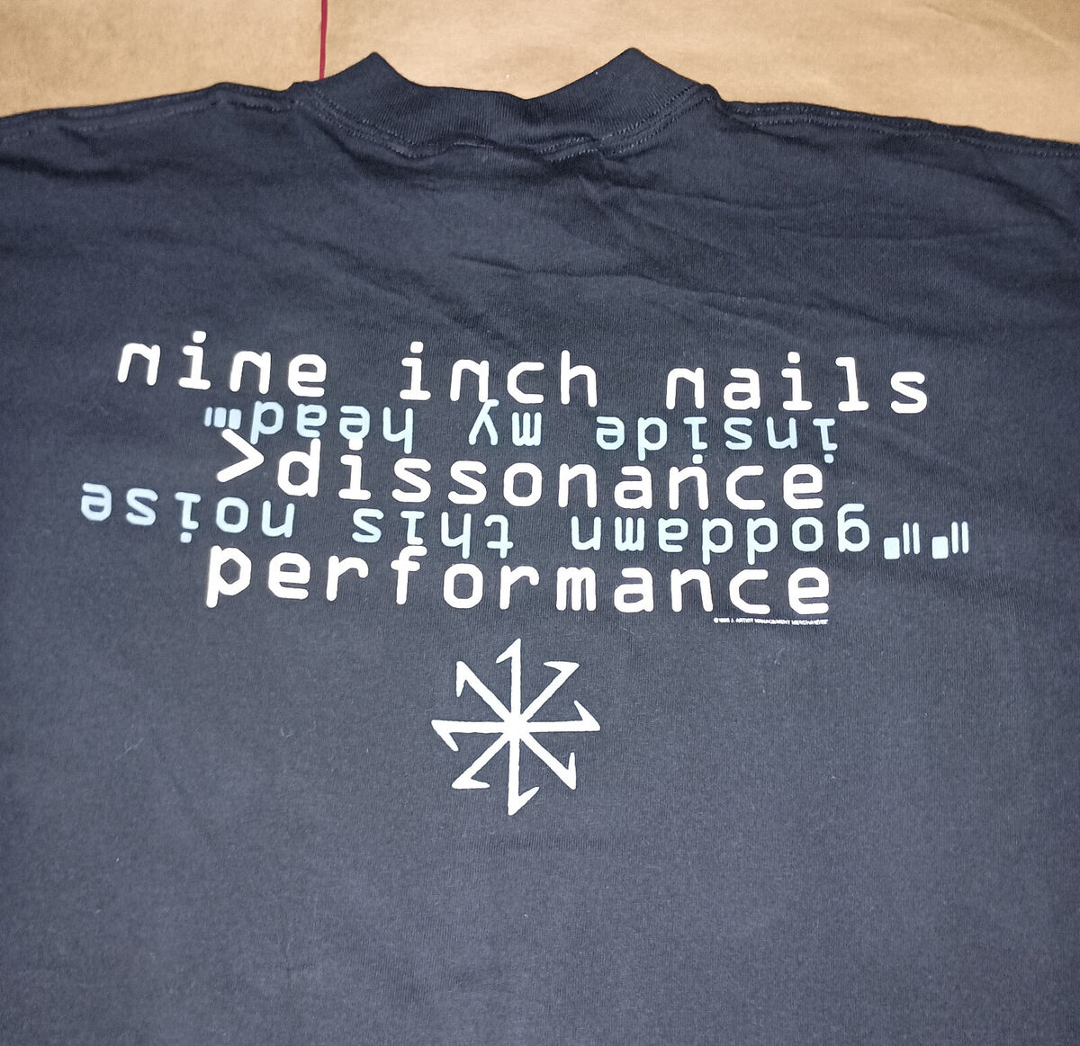 Vintage Nine Inch Nails T-shirt 1995 Dissonance Performance Vintage Nine Inch Nails T-shirt 1995 Dissonance Performance