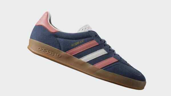 APL Adidas Gazelle Indoor Originals Scarpe Sneakers Blu Rosa IG1640