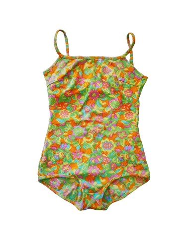 Vintage 60s Neon Psychedelic Swimsuit. Sz S West German~Heinzelman - Picture 2 of 6