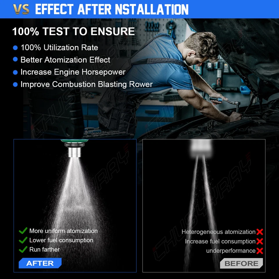 4x New Upgrade Fuel Injector 8S4Z9F593A For Lincoln MKZ L4 2.0L 2013-2016 — 第 4/4 张图片