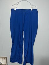 Butter Soft Scrub Pants Medium RoyalBlue ElasticComfort Waist Cargo Pockets B84