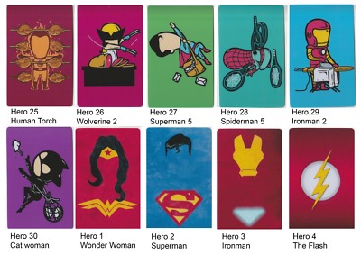 Oyster Travel Card Buss Pass ID Telefon AUFKLEBER Marvel DC Heros Batman Superman