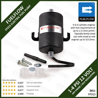 015 12 FuelFlow Electric Fuel Pump Petrol or Diesel 015 12 Volt Up To 3.0 ...