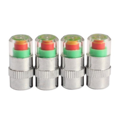 Bouchons De Valve Intelligents Pour Pneus - Indicateur De Pression Par Couleur - Lot De 4 - Pour Voiture, Moto, Vélo - 13