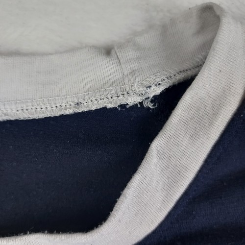 Under Armour T Shirt Mens XL HeatGear Navy Blue White Trim Short Sleeve - Picture 4 of 6