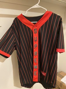 supreme vertical logo baseball jersey