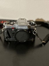 Pentax Program Plus SLR 35mm Film Camera Silver - Lights up PARTS ONLY VINTAGE
