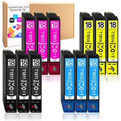 12er Sparpack kompatibel mit Epson XP-212 XP-412