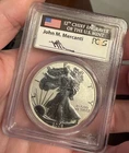 2006-P $1 American Silver Eagle PCGS Reverse PR69 20th Anniversary Mercanti Coin