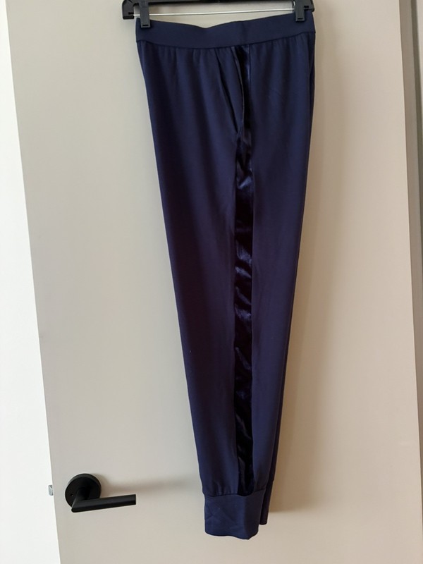 Eileen Fisher Pull On Jogger Tencel Stretch Velour Side Stripe Pants Size M/M