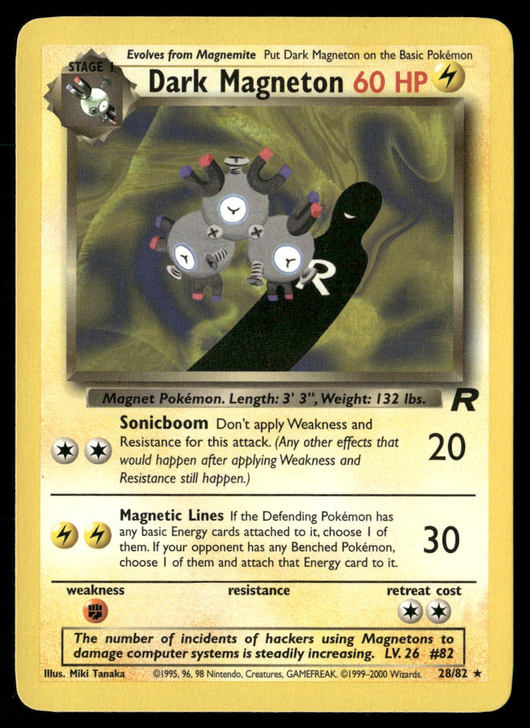 Dark Magneton 28/82 Rare Team Rocket Pokemon LP