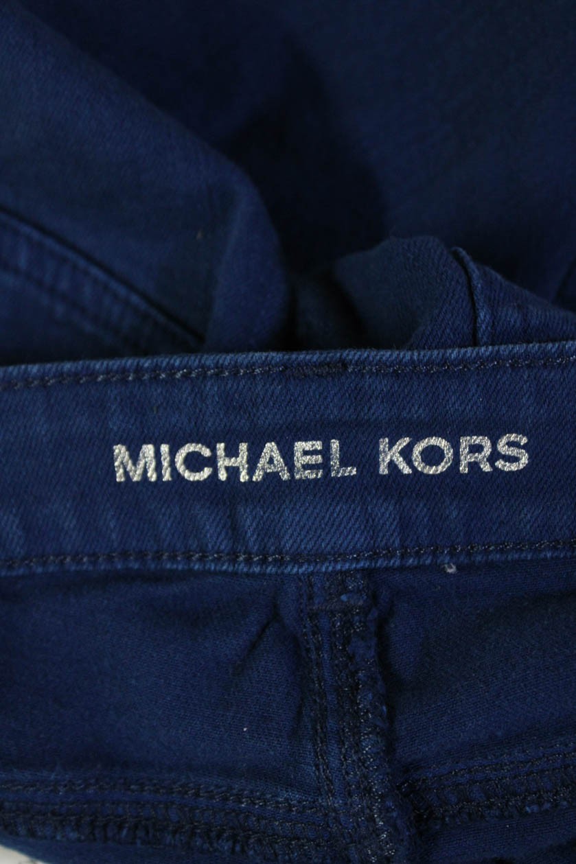 Michael Kors Womens Cotton Mid-Rise Zip Skinny Denim Jeans Blue Size 8 thumbnail 6