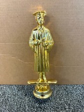 Vintage Male Graduation Trophy Toppers Gold Tone Metal