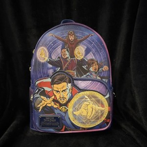 Loungefly Marvel Doctor Strange & Scarlet Witch Galaxy Mini Backpack and wallet