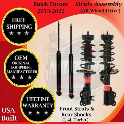 Front Struts Assembly & Rear Shocks For 2013-2022 Buick Encore 9 Yr Warranty