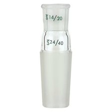 CHEMGLASS CG-1000-13 Adapter, 115 mm L, 45/50, 24/40, Clear