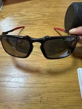 OAKLEY Sunglasses Madman Ferrari Collaboration Black Lens w/Box, Hard Case