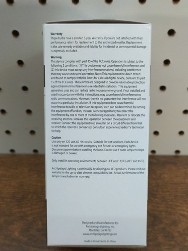 Archipelago ST19 Commercial Grade Dimmable LED Amber 60w Equivalent w/ Filament - Picture 5 of 6