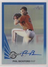 2015 Leaf 25th Baseball Metal Blue 1/25 Phil Bickford #BA-PB1 Auto 1i3