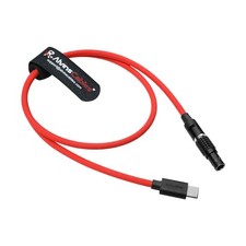 Braided USB-C Type-C to Black-Plated 2 Pin Male 12V Fast Charging Power Cable