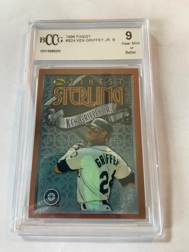 1996 Topps Finest Ken Griffey Jr Bronze #B24 Card Mariners MLB HOF Graded BCCG 9