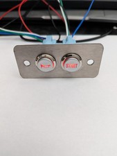 316 Edelstahl geb&uuml;rstet Schalter / Tasterhalterung / Panel f&uuml;r 2 x 16mm Schalter