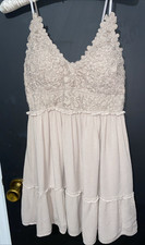 90s Y2K Babydoll Lace Cami Tank Sz S Fem Coquette Whimsigoth Fairy Romantic