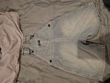 Vintage USA Made OshKosh B’Gosh Engineer Striped Denim Bib Overalls Size 3T