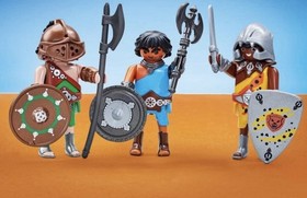 3 New Sealed Playmobil Roman Soldiers Gladiators & Family Sets 6490 6493 6590