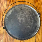 Griswold 14 Large Logo Cast Iron Round Griddle with Bailed Handle #616 Camping