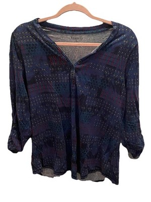 Relativity Women s Multi Pattern Blue Top Size L