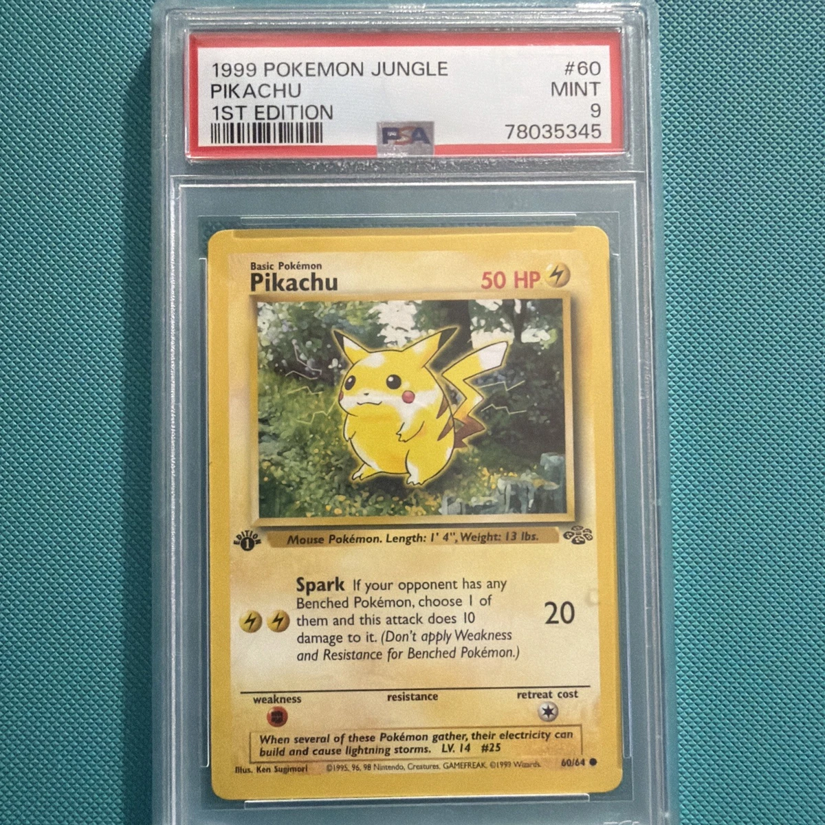 ポケモンカード ピカチュウ Pikachu Jungle 英語版 PSA9 25+ Pikachu Pokémon TCG Grade 9 Jungle Individual Collectible Card
